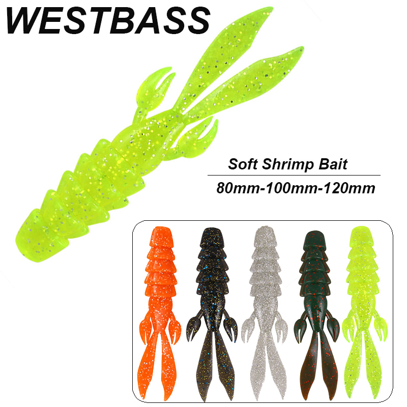 Fishing Lure Swimbait - WESTBASS Crazy Flapper przynęty 8-10-12cm krewetki