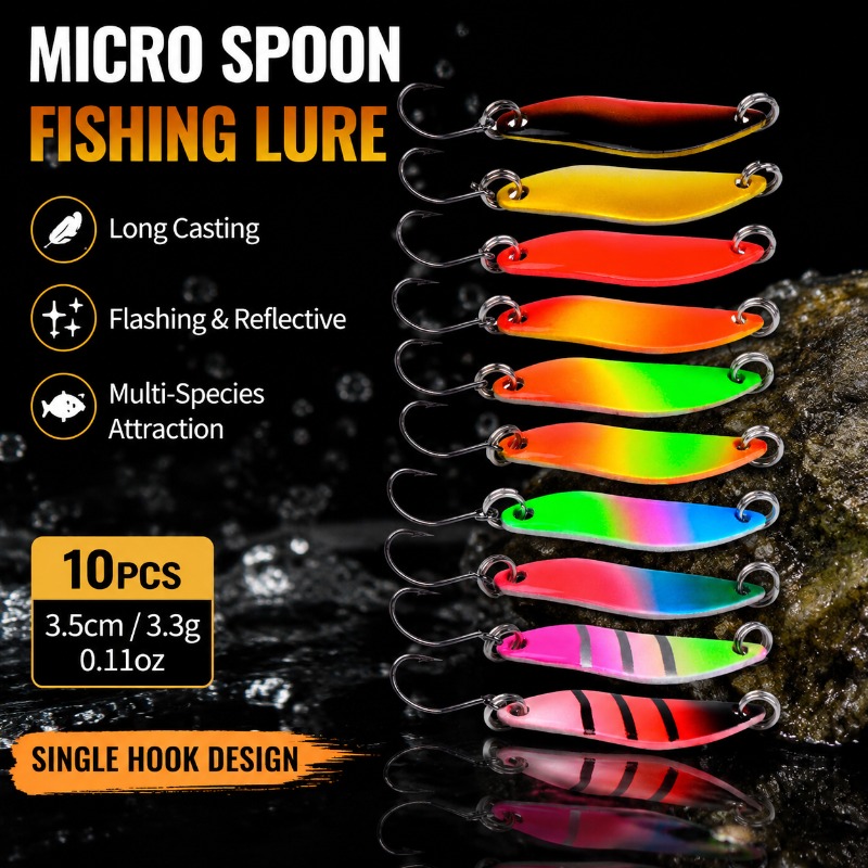Fishing Lure Blade Bait - Mikro Przynęty Wędkarskie Metalowe Błystki 3cm